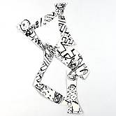 œuvres e Jean Marc Saulnier, Encre, collage sur Arches, « Huitième de Jésus » 1/1