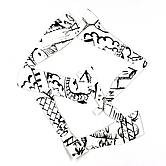œuvres e Jean Marc Saulnier, Encre, collage sur Arches, « Huitième de Jésus » 4/1